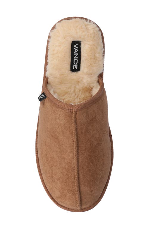 Taft Duncan Faux Shearling Scuff Slipper In Chestnut