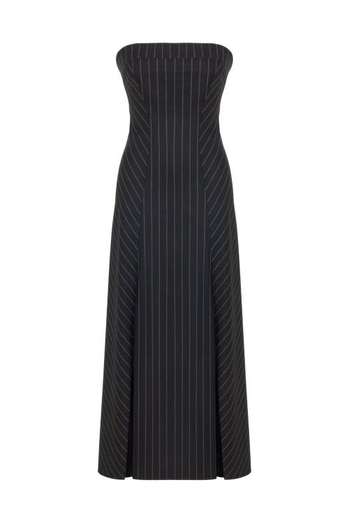 Shop Nocturne Strapless Maxi Dress In Black