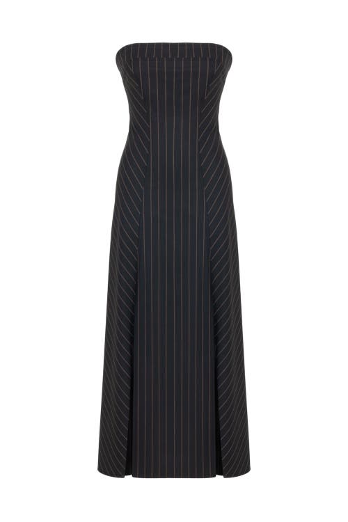 Shop Nocturne Strapless Maxi Dress In Black