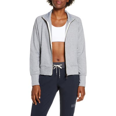 Vuori Herringbone Performance Fleece Jacket, Grey