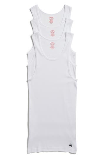 Brooks Brothers 3-pack Cotton Tank Tops In White
