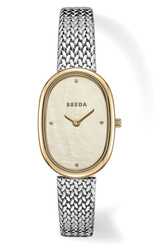Breda Jane Tethered Mesh Strap Watch, 23mm In Stainless Steel