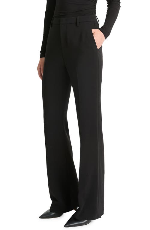 Vince Tailored Mid Rise Stretch Bootcut Pants In Black