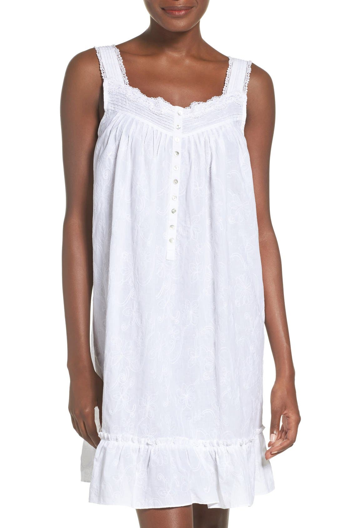 Eileen West Embroidered Cotton Nightgown Nordstrom