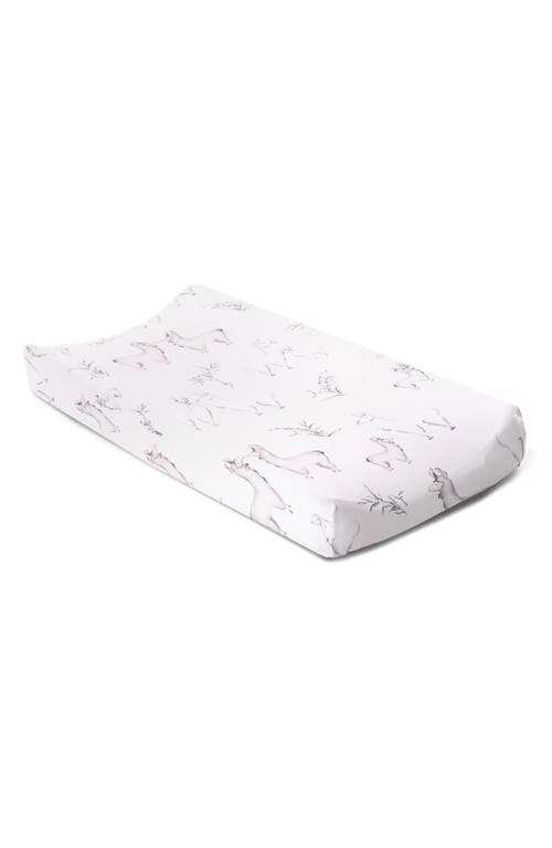 Oilo Jersey Changing Pad Cover in Llama at Nordstrom
