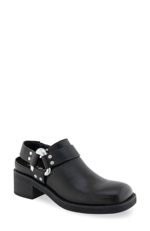 Aerosoles Maya Slingback Mule In Black Leather