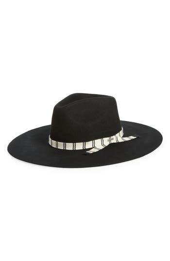 Brixton Leigh Wool Felt Fedora In Black