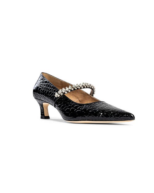 Allegra James Antonella Kitten Heel Pump In Black