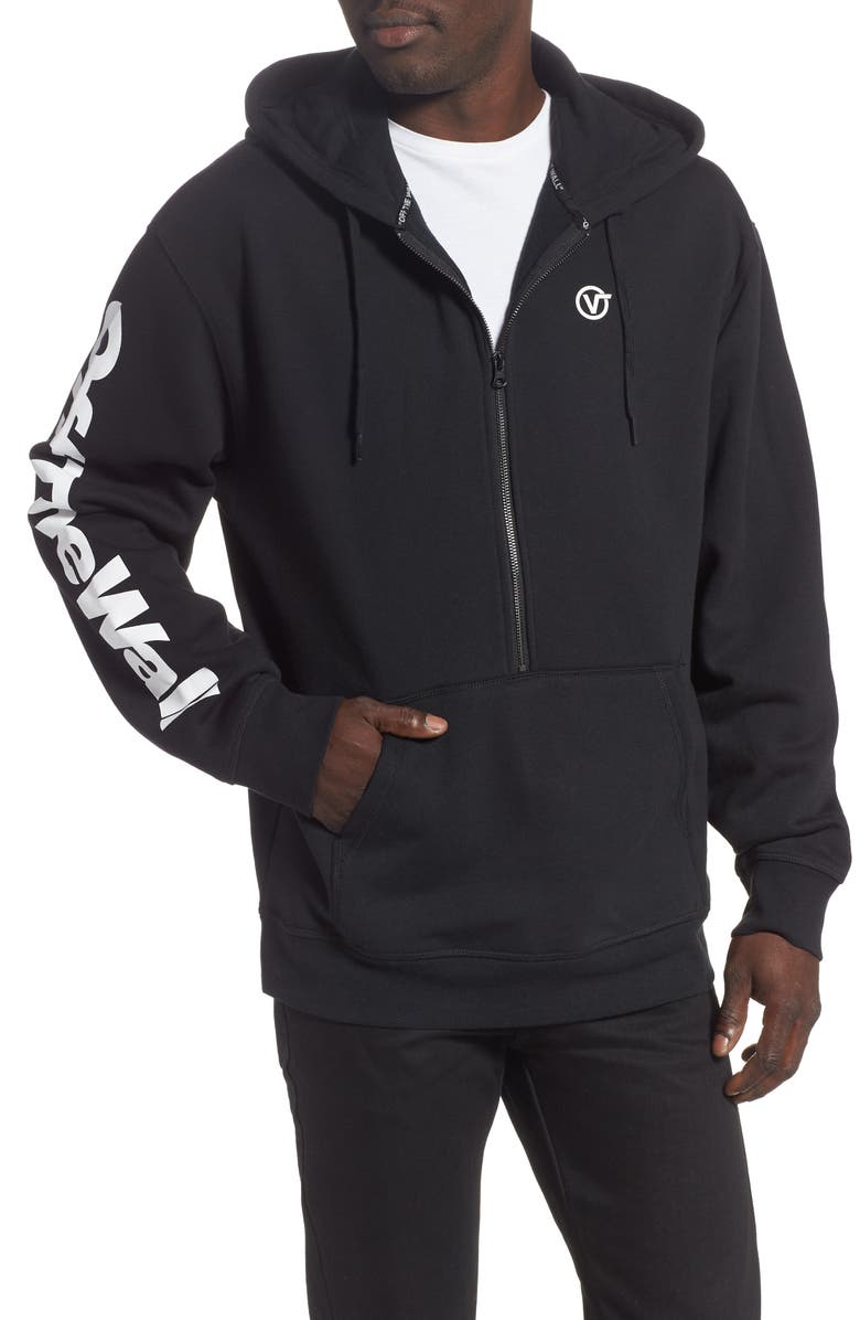 Three quarter zip hoodie Clearance