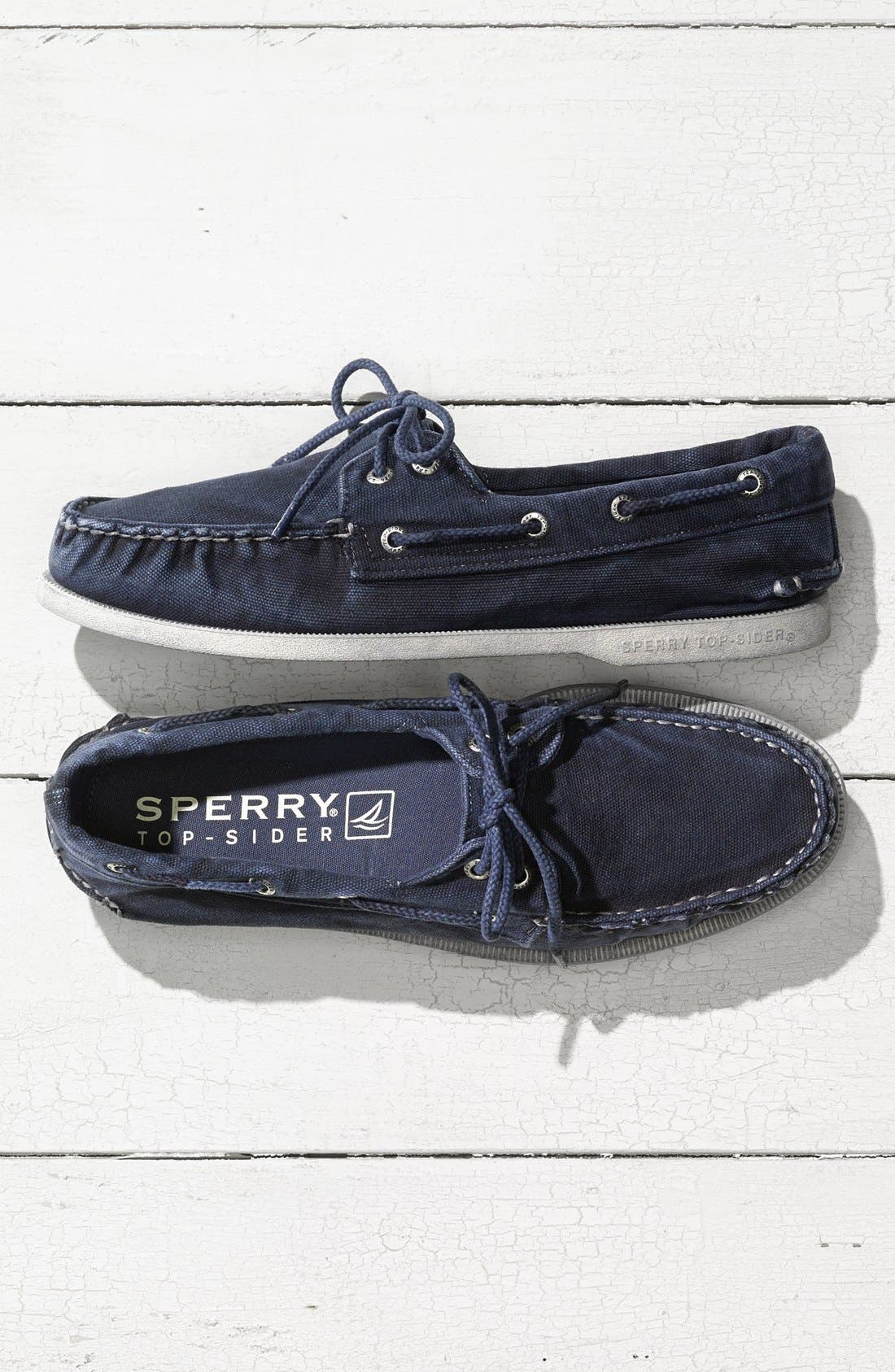 Sperry 'Authentic Original' Washed Canvas Boat Shoe (Men) Nordstrom
