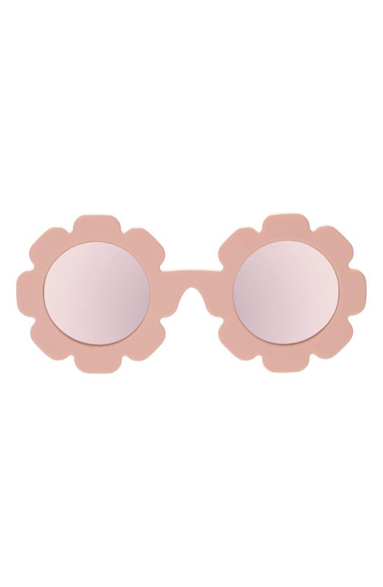 Babiators Babies' Peachy Keen 43mm Mirrored Polarized Flower Shaped Sunglasses