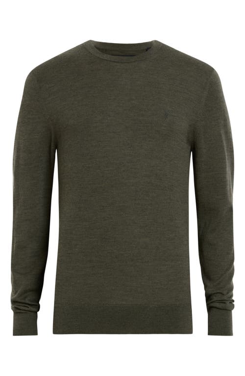 Shop Allsaints Mode Merino Wool Crewneck Sweater In Marley Green