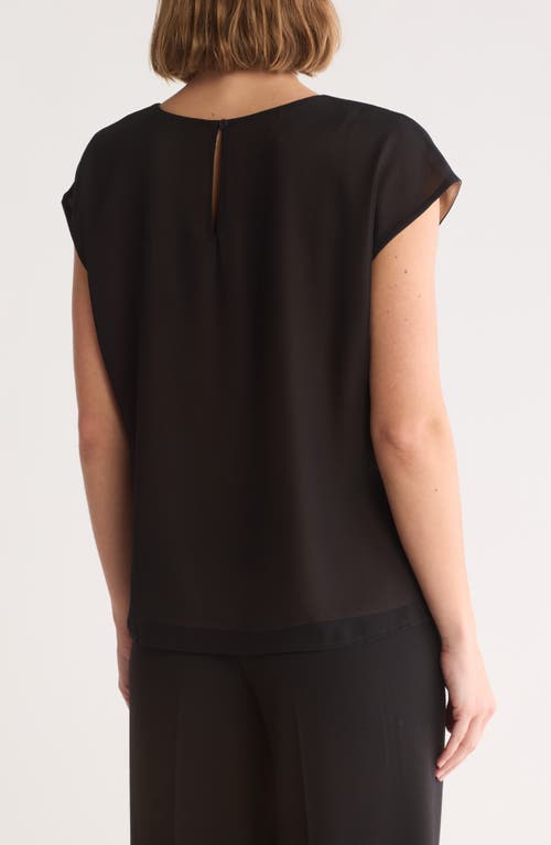 Pleione Reversible Woven T-shirt In Black/camel