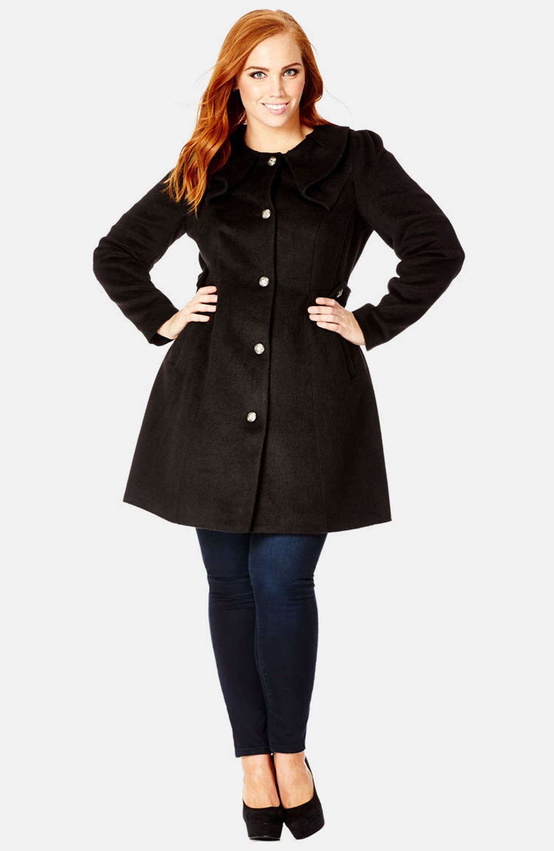 plus size princess coat