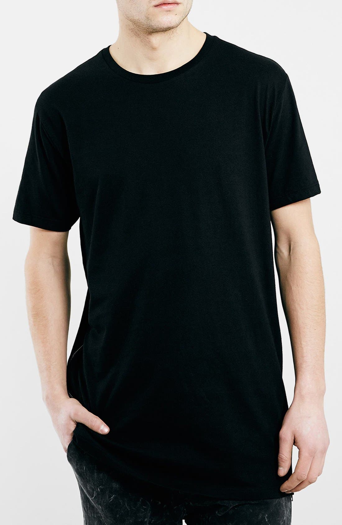 Topman Longline TShirt with Side Zips Nordstrom