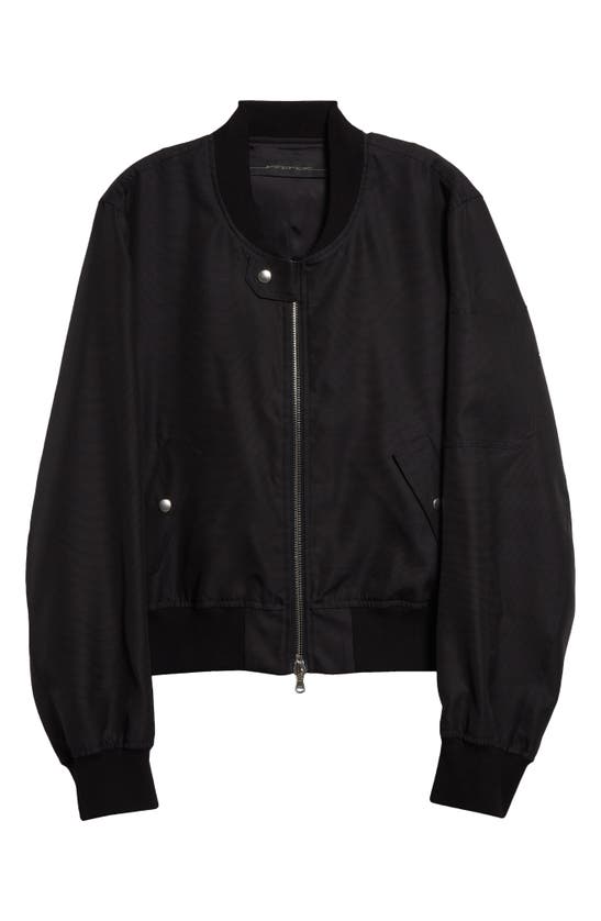 Shop Jkeefer Breakdown Wool & Silk Bomber Jacket In Black