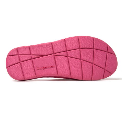 Shop Dearfoams Mickey Terry Adjustable Shower Slide Slipper In Paradise Pink