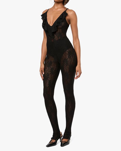 Weworewhat Lace Jumpsuit In Black