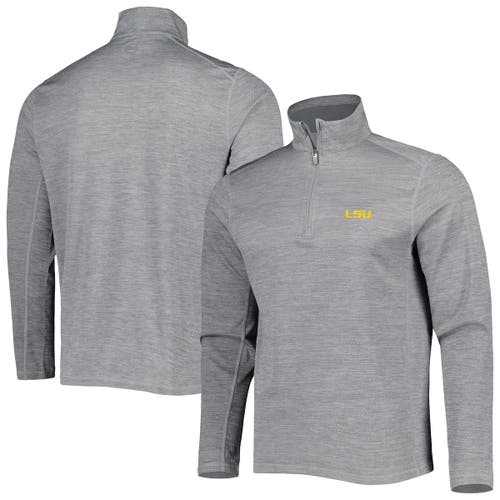 Men's Vineyard Vines Gray LSU Tigers Sankaty Quarter-Zip Sweatshirt