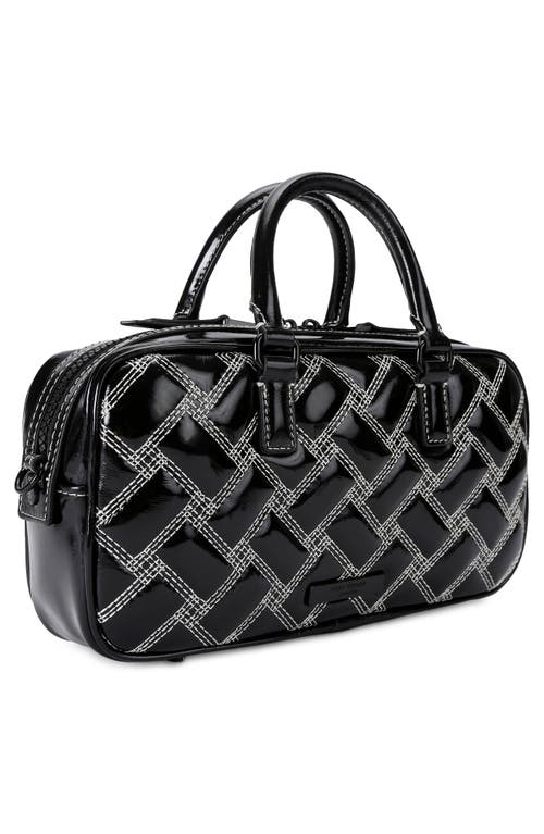 Kurt Geiger London Small Kensington Quilted Leather Duffle Bag In Charcoal