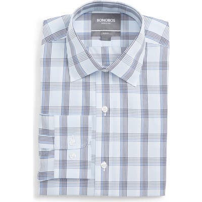 Bonobos Daily Grind Slim Fit Plaid Dress Shirt - Blue