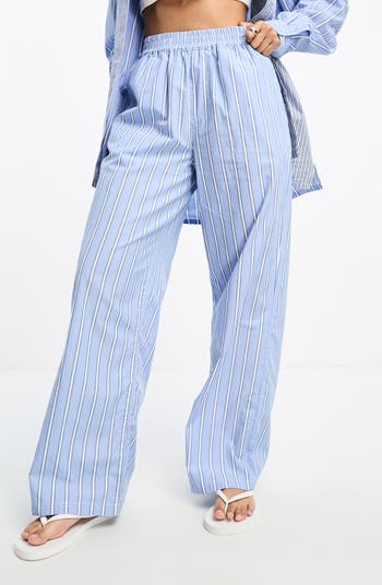 ASOS DESIGN Stripe Pull-On Wide Leg Pants | Nordstrom