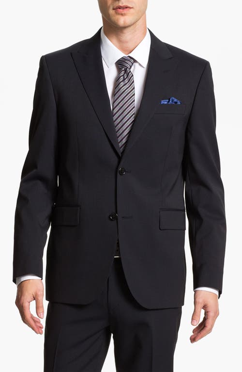 Sand Trim Fit Wool Blend Suit in Navy at Nordstrom, Size 52R Eu