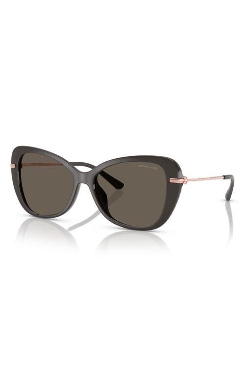 Shop Michael Kors 56mm Butterfly Sunglasses In Grey