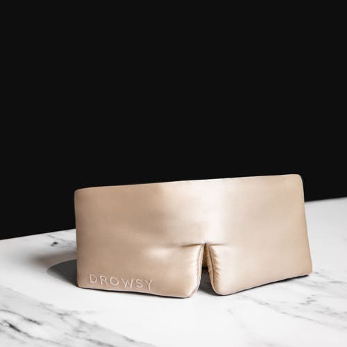 Drowsy Sleep Co . Silk Sleep Mask In Dusty Gold