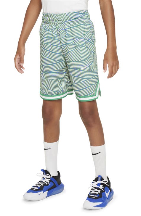 Nike Shorts: Nike XL Elite - Green/Gray Squares Down Side