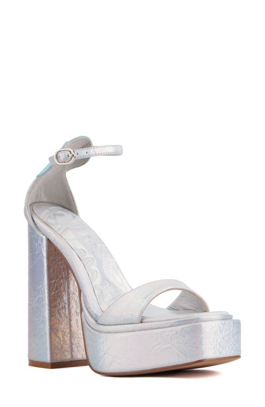 Shop Olivia Miller Amour Platform Sandal In Silver
