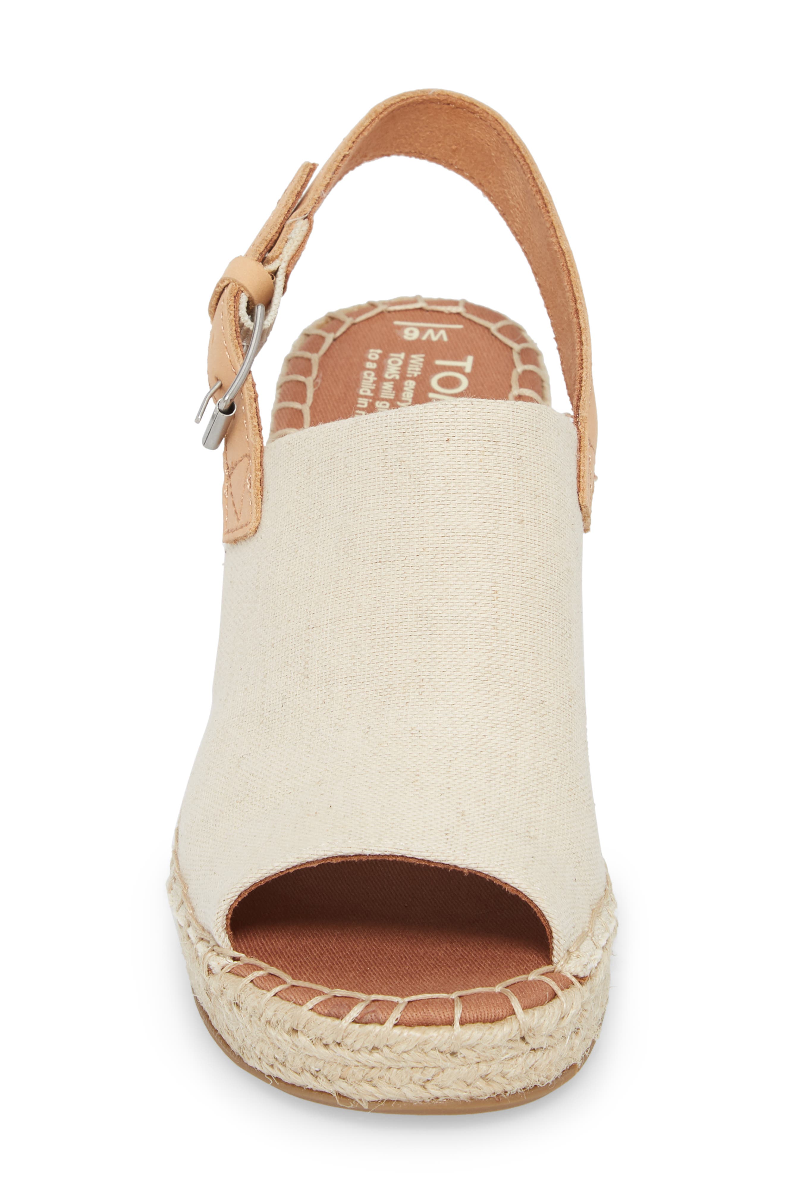 Toms Women's Monica Slingback Wedge Sandal  Suede/Leather Blue Size 11