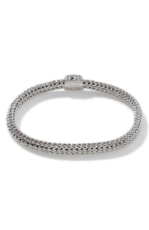 John Hardy Classic Chain Sterling Silver Lava Small Bracelet With Blue Sapphire In Silver