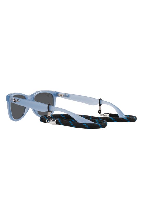 Ray Ban Ray-ban Kids' Junior Wayfarer 47mm Square Sunglasses In Opal Blue