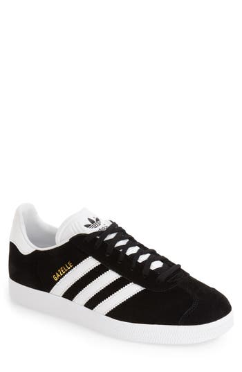 Adidas Originals Adidas Gazelle Bb5476 Men's Us 10.5 Black White Leather Low Top Sneakers Nr9420 In Black