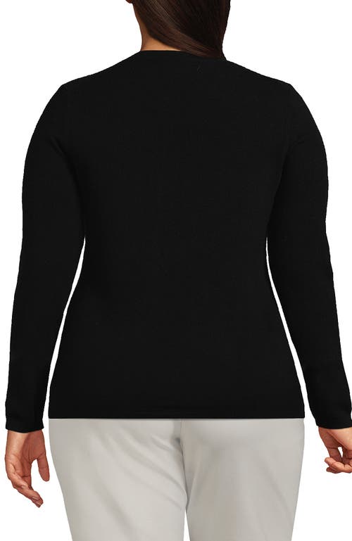 Shop Lands' End Plus Size Cashmere Sweater In Black