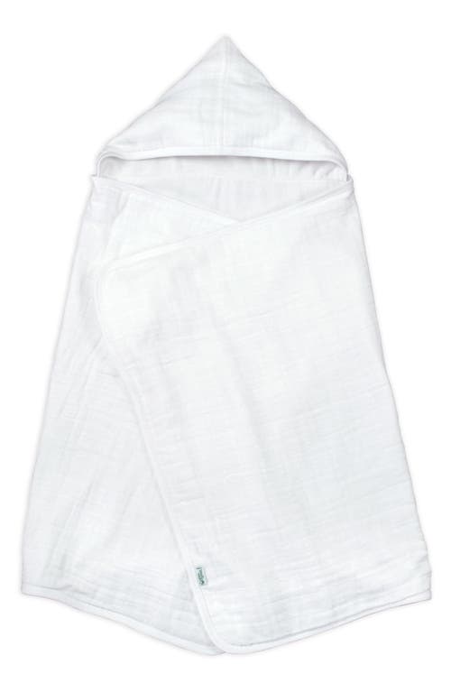 Shop Green Sprouts Organic Cotton Muslin & Terry Reversible Hooded Towel In White