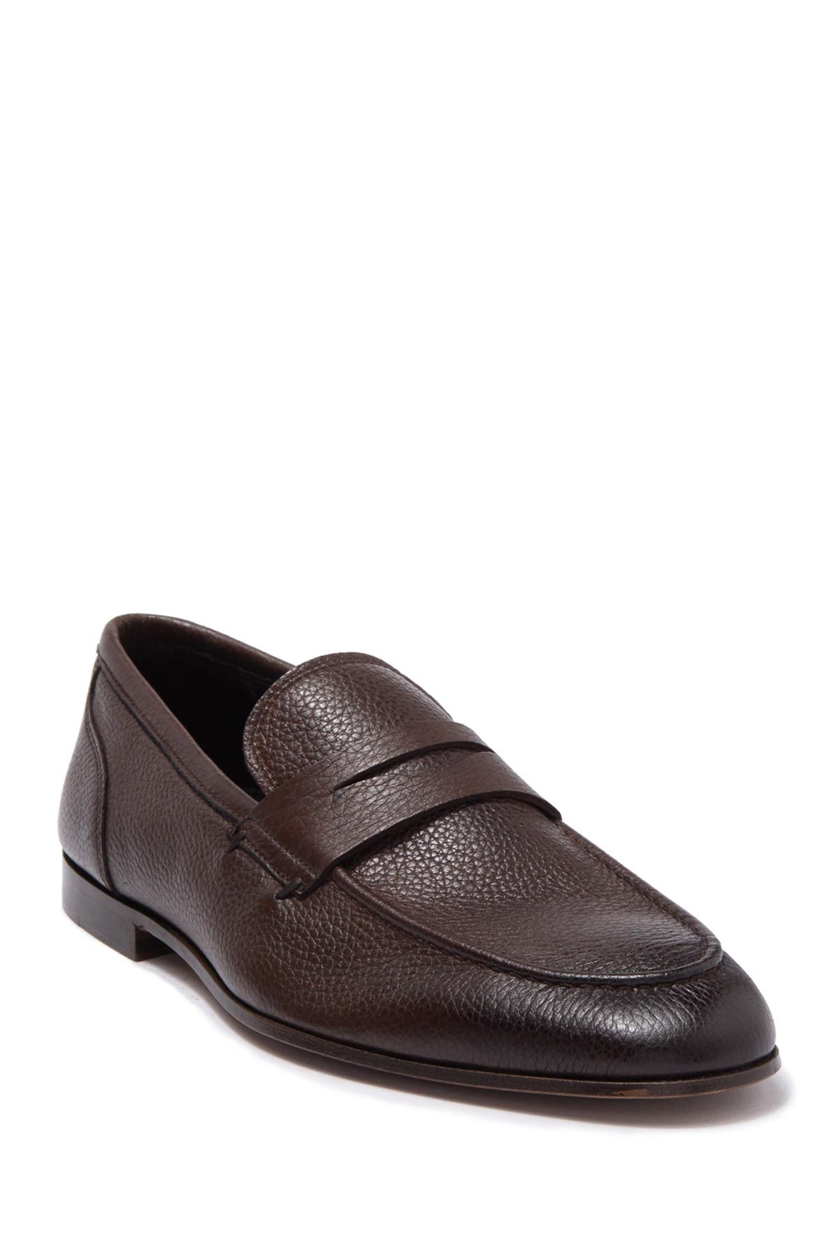 To Boot New York Deville Leather Penny Loafer In Brown Overflow