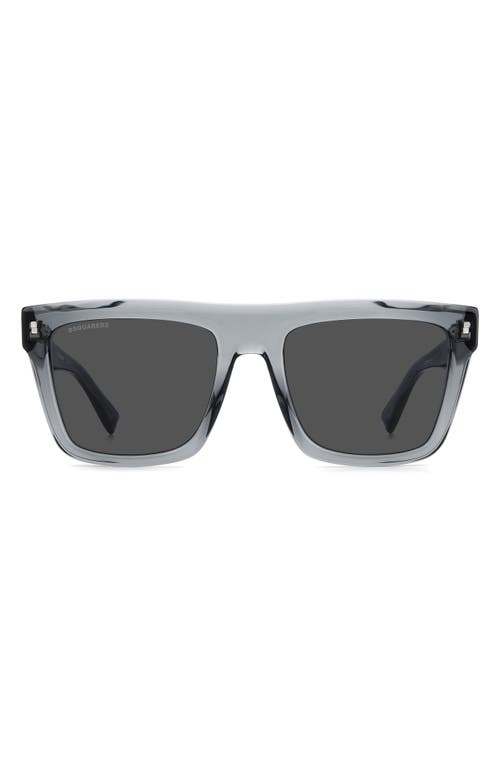 Dsquared2 54mm Flat Top Sunglasses in Grey /Grey