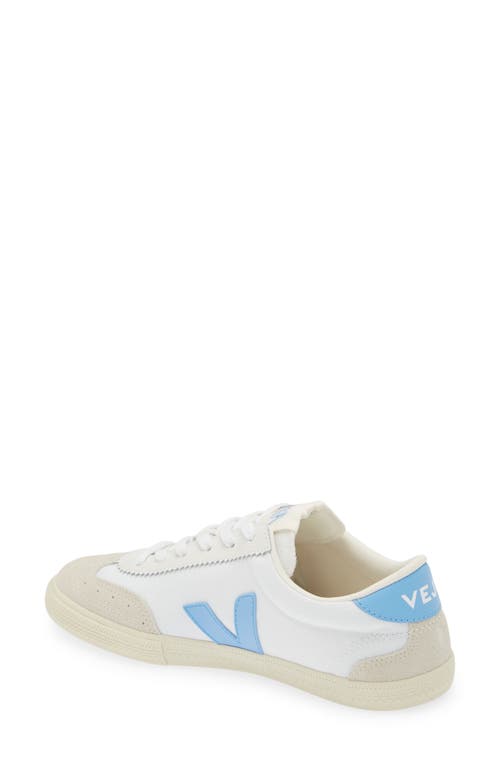 Veja Volley Low-top Court Sneakers In White/aqua