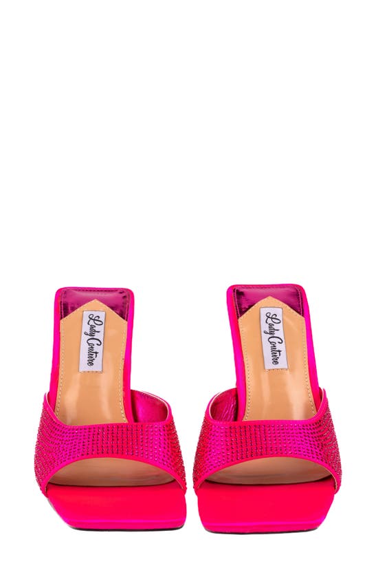 Lady Couture Women's Reese Embellished Block Heel Sandals In Fuchsia