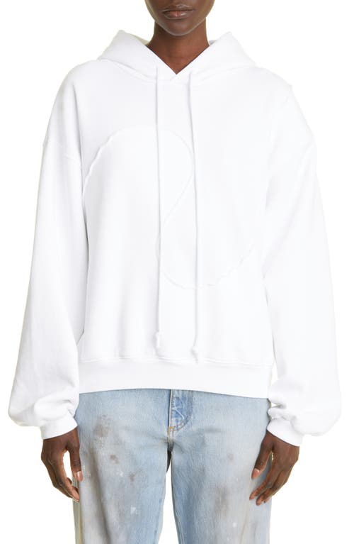 ERL Unisex Wave Cotton Blend Hoodie in Optic White