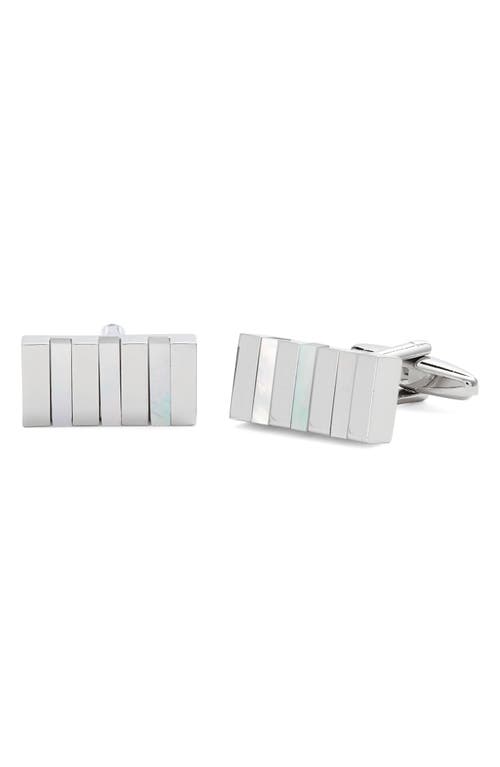 Clifton Wilson Mother-of-pearl Cuff Links In Silver