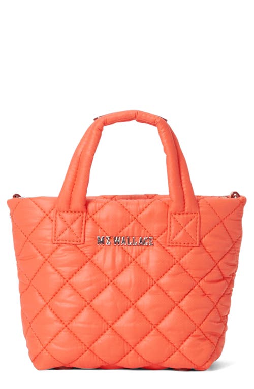 MZ Wallace Petite Metro Deluxe Quilted Nylon Tote in Poppy at Nordstrom