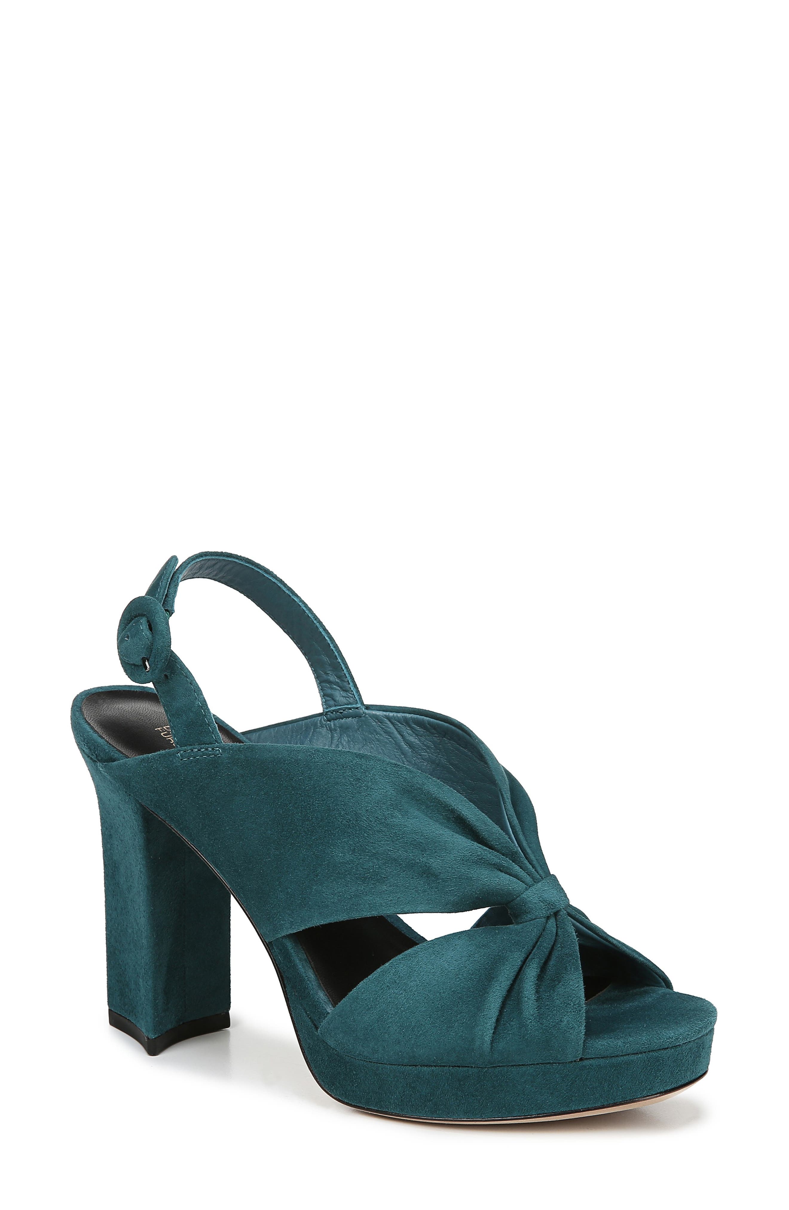 Diane Von Furstenberg Heidi Platform Sandal, Blue/green