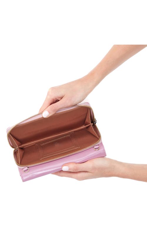 Hobo Rubie Leather Crossbody Bag In Lilac Rose