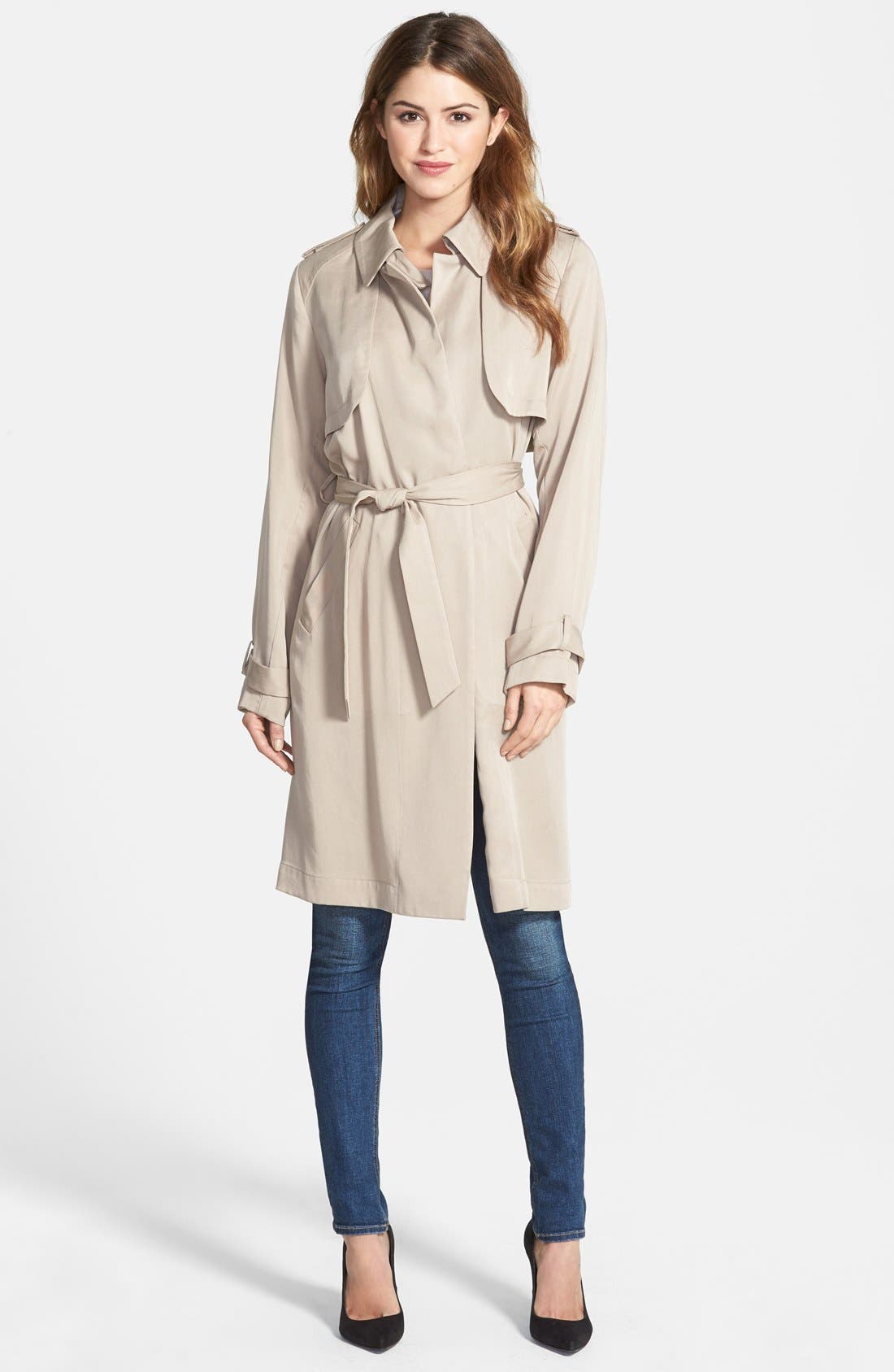 Vince Camuto Draped Wrap Long Trench Coat Nordstrom