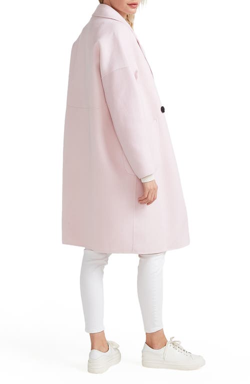 Belle & Bloom Publisher Double-breasted Wool Blend Coat In Pale Pink