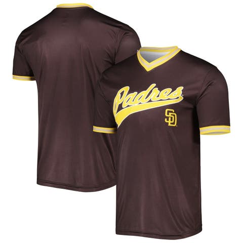 Men's Stitches Brown San Diego Padres Cooperstown Collection Team Jersey Size: Small