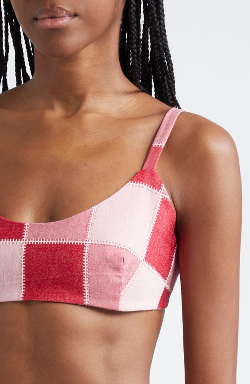 Sammy B Patchwork Bralette In Red
